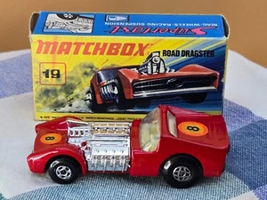 Matchbox Superfast 19 Road Dragster with ORIGINAL "I" Series Box - Red - Picture 1 of 7