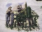 Vintage John Deere Tractor & Farm Country Cotton Fabric 39" by 65"