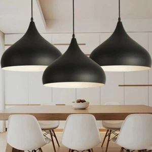 3X Black Pendant Light Kitchen Pendant Lighting Black Lamp Modern Ceiling Lights - Picture 1 of 10