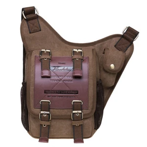 KAUKKO Canvas Messenger Bag Cross Body Shoulder Sling Backpack Travel Hiking BAG - Picture 1 of 52