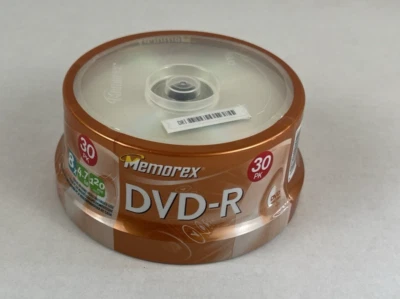 Memorex 30 Pack DVD-R 8x 4.7gb 120min Video Recordable Blank New - Image 1 of 4