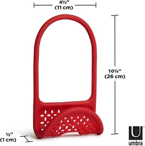 Umbra Sling fregadero de cocina accesorio de esponja único soporte, carbón, rojo o blanco - Imagen 1 de 15