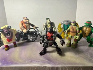 TMNT Playmate Ninja Turtles Figure Lot - includes Bebop & Rock Steady - Picture 1 of 5