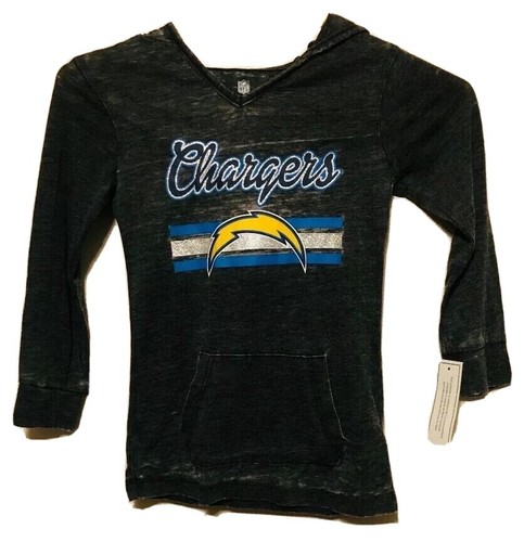 VETEMENTS Felpa con cappuccio Los Angeles Chargers NFL Team Abbigliamento adolescente bambino taglia XS 4 5 nuova con etichette