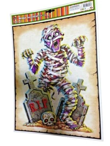 Haunted House Horror Props CREEPY DECAL CLING Decoraciones de Halloween-MUMMY GRAVES - Imagen 1 de 2