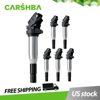 6*Ignition Coil for BMW 328i 335i 525i 528i 640i 740Li M3 M4 X3 X5 Z4 3.0L UF667 - Image 1 of 4