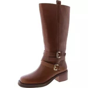 Steve Madden Womens Calin Leather Block Heel Knee-High Boots Shoes BHFO 4681 - Picture 1 of 5