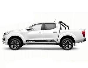 2 PCS Graphic Letter Car Sticker Decal For Nissan Navara Side Door Racing Stripe - Picture 1 of 6