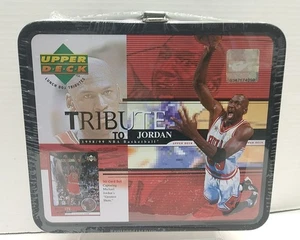 Upper Deck Tribute To MICHAEL JORDAN Tin Metal Lunch Box Sealed Card Set! - Picture 1 of 3