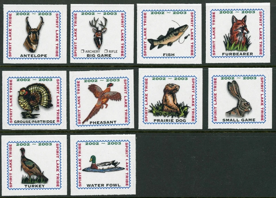 2002-2003 Spirit Lake Tribe Indian Reservation Stamps. CV $115.00, MNH - Image 1 of 1