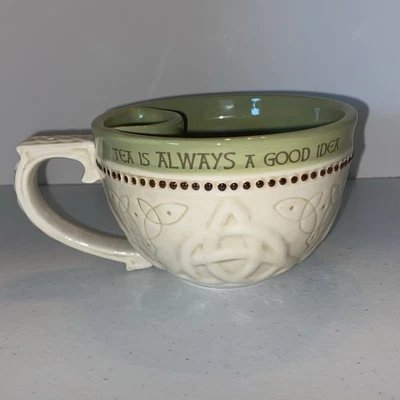 Grasslands Road Mug/Cup Tea Celtic Irish “Tea Is Always A Good Idea” With Strain - Image 1 of 4