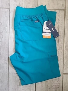 Adar Pro Scrubs da donna Ultimate Yoga Jogger Scrub Pantaloni Grandi Alto Blu Teal - Foto 1 di 5