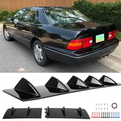 Parachoques trasero difusor de labios 5 aletas de tiburón alerón negro para Lexus LS400 LS430 LS460 Foto 1 de 4