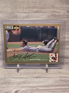 1994 Upper Deck Collector's Choice #103 Scott Fletcher Gold Signature Red Sox - Picture 1 of 2