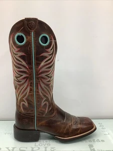 Ariat Round Up Ryder Western Boots Brown #10017390, Women’s Size 6.5B, Preowned. - Picture 1 of 15
