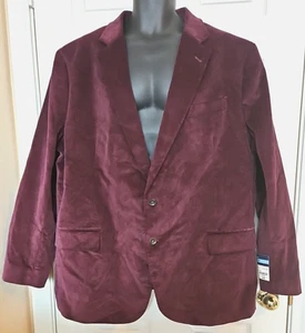 Stafford Classic Fit Herren 52R Burgunderrot Baumwolle Cord Blazer Sport Mantel Jacke - Bild 1 von 5