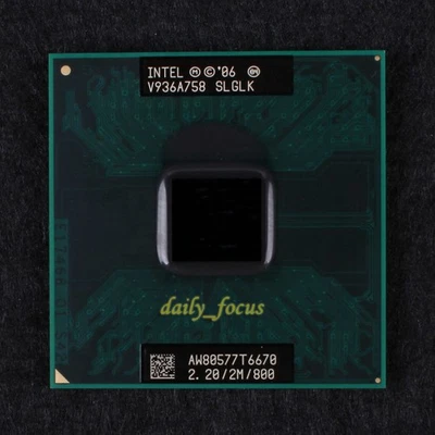 For Intel Core 2 Duo T6670  SLGLK 2.2 GHz AW80577GG0492MHS CPU Processor 800 MHz - Image 1 of 2