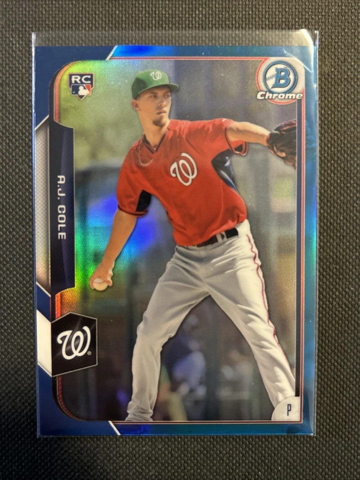 2015 Bowman Chrome - A.J. Cole #166 Blue Refractor /150 (RC) - Image 1 of 2