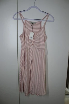 Angel Vestido Maternidad Talla S 8 Pequeño Bodycon Rosa Sin Mangas Elástico Maxi Rayas Foto 1 de 4