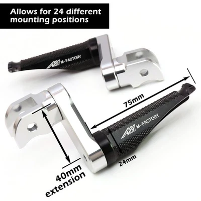 Pinzas delanteras ajustables negras MFP 40 mm para velocidad Triple R / RS 17 18 19 Foto 1 de 4