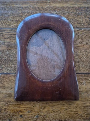 Antique - Art Deco Solid Oak Picture Frame - Unique - 5x7 - Image 1 of 2
