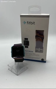 Men's FitBit Blaze Stainless Steel Watch w/ Purple and Black Wrist Bands - Photo 1 sur 7