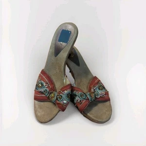 Candies sandali vintage Preshus tacco a gattino donna 8,5 paillettes - Foto 1 di 7
