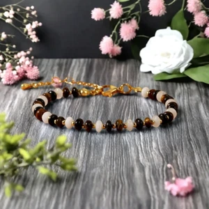 2025NEW! Black Tourmaline Tiger Eye Quartz Beaded Healing Women Bracelet Gift - Picture 1 of 11