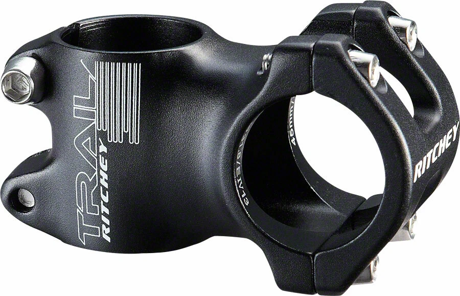Ritchey Trail Stem - 60mm, 31.8 Clamp, +/-0, 1 1/8", Alloy, Black - Image 1 of 1