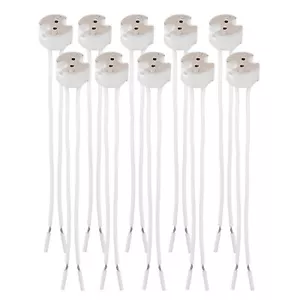 10 Pack MR16,GU5.3Socket, LED Halogen Lamp Ceramic, MR16 MR11 G4 Socket - Picture 1 of 5