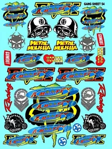 CLEAR VINYL Sticker SHEET 54-R/C MODEL Die-cut -Decals 1/12-1/10 foxmelishaaxial - Picture 1 of 8