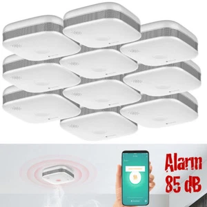 VisorTech 10er-Set WLAN-Design-Rauchmelder mit weltweiter App-Benachrichtigung - Bild 1 von 12