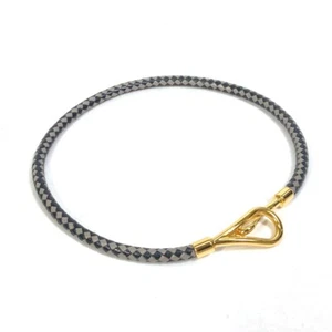 HERMES Accessories Jumbo Bracelet Accessory Bracelet Leather Black / Gray - Picture 1 of 8