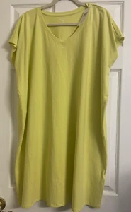 NWT $168 Eileen Fisher Citrus Organic Cotton V-Neck Boxy Dress 1X 3X - Picture 1 of 5
