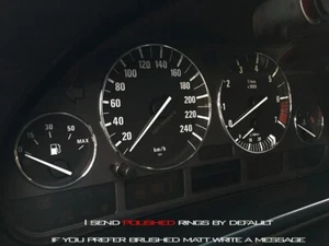 For Bmw 5 E39 1995-2004 Polished aluminum rings for the gauge cluster 4pcs - Picture 1 of 10
