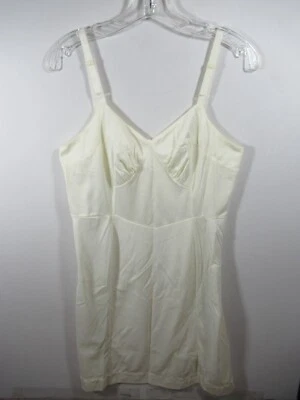 Vestido sin cordones vintage años 50 60 Aristocraft satinado mujer 38 marfil nailon sedoso Foto 1 de 4