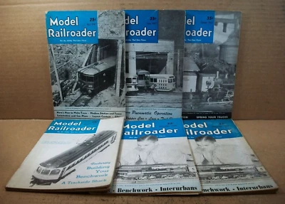 Lot of 6 ~ Model Railroader Magazine ~ 1947 - April, June, Oct, Nov, Dec (X2) - Image 1 of 4