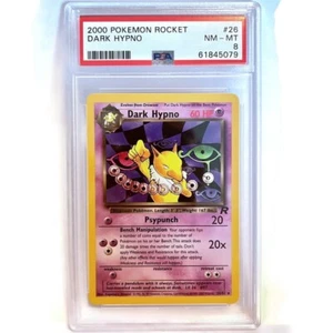 PSA 8 Dark Hypno Rare Non-Holo NM - MT 26/82 Team Rocket 2000 Pokemon 61845079 - Picture 1 of 2