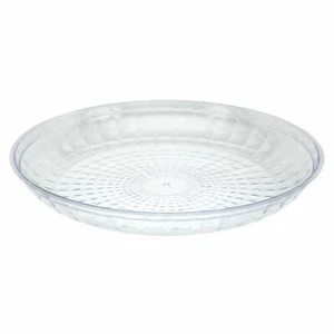 Acrylic Round Crystal Flan Plastic Plates Serving Platters Clear Tray 11' - Picture 1 of 1