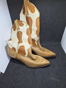 Vintage Circle S Damen-Cowboystiefel Rindsleder Sonnenuntergang Country Western Größe 7,5 M - Bild 1 von 6