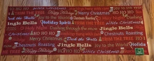 Jingle Bells Schnee Heilige Nacht Feiertage Weihnachten Wandteppich Akzent Läufer 19x54 - Bild 1 von 3