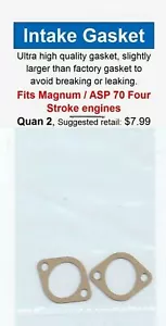 Magnum / ASP 70 FS Four Stroke Intake Manifold Gasket 2 Pack-NIP - Picture 1 of 1