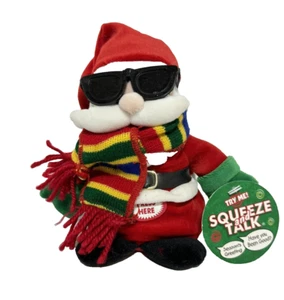Animated Talking Santa Claus With Sunglasses Scarf Christmas Plush -WORKS - Picture 1 of 2
