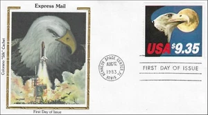 Express Mail Eagle $9.35 Undressed USA Colorano Silk FDC 1983 - Picture 1 of 1