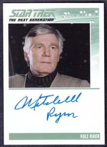 STAR TREK TNG PORTFOLIO PRINTS S2 AUTOGRAPH MITCHEL RYAN AS KYLE RIKER - Picture 1 of 2