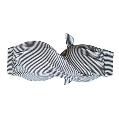 Xhilaration Striped Twisted Bandeau Bikini Top Sz M - Image 1 of 4