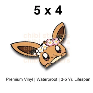 Pokemon Eevee Peeker Vinyl Sticker Waterproof Decal Vaporeon Flareon Jolteon - Picture 1 of 2