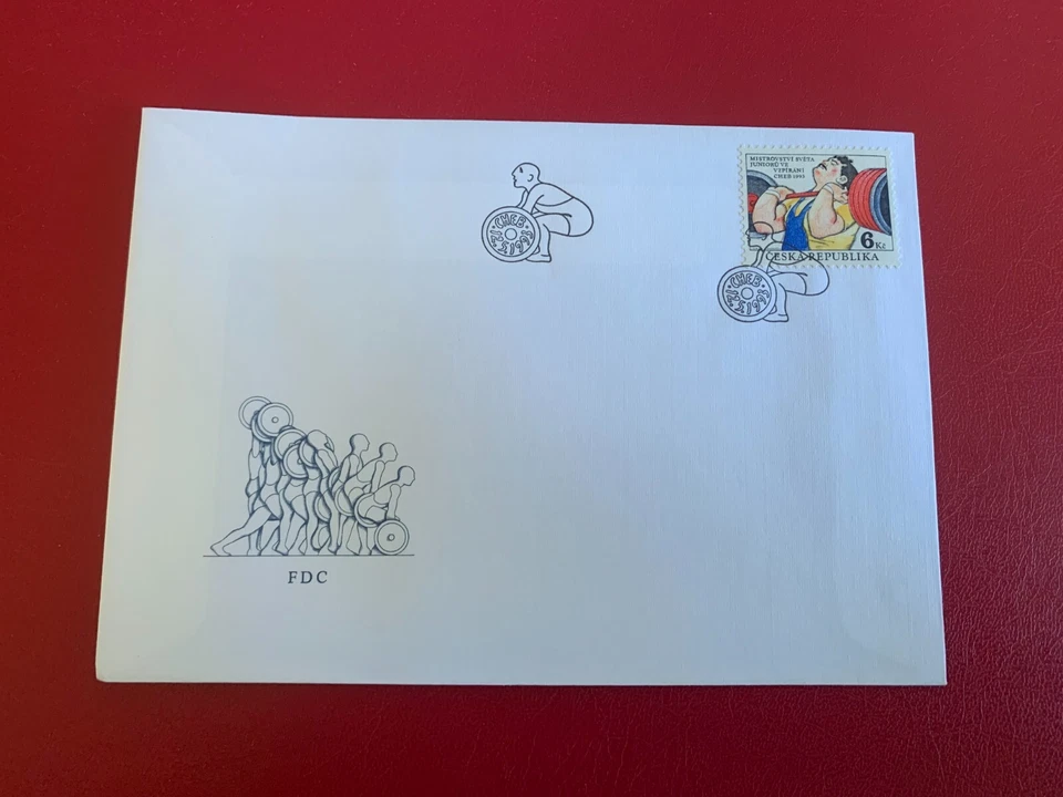 CZECHOSLOVAKIA 1993 FDC SPORTS WEIGHTLIFTING WEIGHT LIFTING CHAMPIONSHIPS CHEB - Image 1 of 1