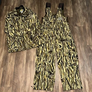 Vtg Cabelas Goretex Waterfowl Camo Jacket Ducks Unlimited Coat & Bibs L TALL EUC - Picture 1 of 15