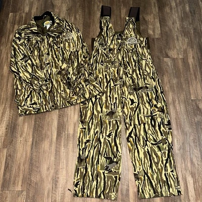 Vtg Cabelas Goretex Waterfowl Camo Jacket Ducks Unlimited Coat & Bibs L TALL EUC - Image 1 of 4